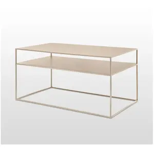 blomus Table basse en acier beige 90 cm FERA pas cher