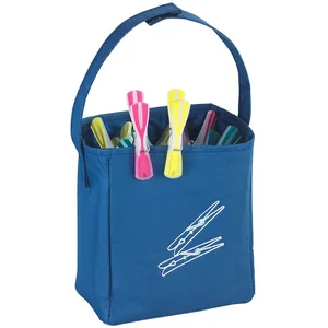 WENKO Sac Porte Pinces à Linge Bleu, Polyester, 17 x 19 x 10 cm, Bleu