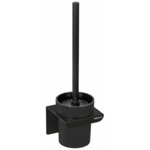 Brosse WC et support en acier noir Wenko Lizan pas cher