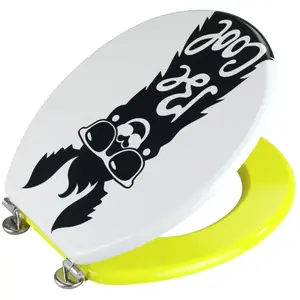 WENKO Abattant WC Original Be Cool, fixation acier inox "flix clip", MDF, 35,5x42,5 cm, multicolore pas cher