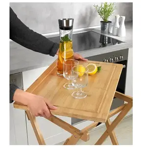 Table pliante avec plateau amovible Lugo en bambou Wenko by Maximex pas cher