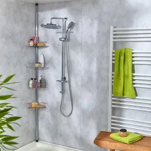 Étagère Salle De Bain IDIMEX MATIS 4 – 4 Tablettes – Métal Chromé – Moderne – 116 Cm