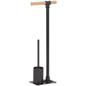 Comparateur de prix : WENKO - Serviteur WC Forli avec porte-rouleau et brosse à WC - Noir - Forli