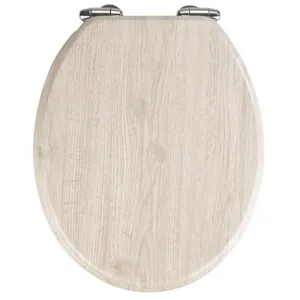 Comparateur de prix : Wenko - Abattant WC en MDF design bois chêne - Gris - Chêne
