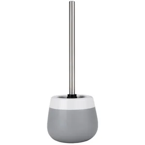 WENKO Brosse WC Malta gris/blanc céramique Porte-brosse WC Gris pas cher