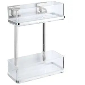 Étagère murale en acier inox Vacuum-Loc® Quadro 2 niveaux Wenko by Max... pas cher