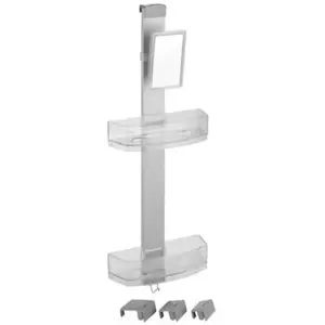 Comparateur de prix : Étagère de douche Premium - WENKO - Blanc - Aluminium - 25x71x11 cm