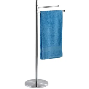 WENKO Porte Serviette sur Pied Pieno, 2 Barres Porte Serviette, Acier INOXVendu parcdiscount