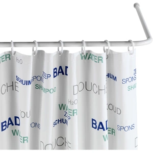 Comparateur de prix : WENKO Barre de douche angle, tringle de rideau de douche, universel, aluminium inox, Ø 2 cm, Blanc