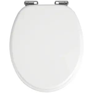 Comparateur de prix : Abattant WC - WENKO - Urbino - MDF - 36x42,5 cm - Blanc - Easy Close