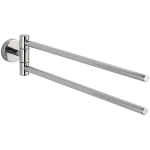 Comparateur de prix : Wenko Wenko 20213100 Porte-Serviettes 2 Bras Bosio Inox Brillant