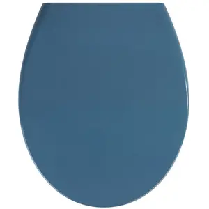 Comparateur de prix : Abattant WC - WENKO - Samos - Duroplast - 37,5x44,5 cm - Bleu ardoise
