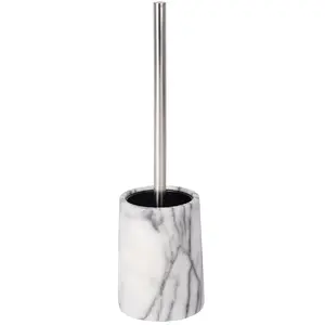 Wenko - Brosse WC design marbre Onyx - Blanc - Onyx pas cher