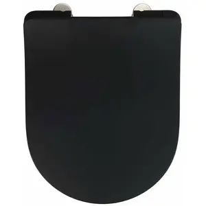 Comparateur de prix : Abattant WC - WENKO - Sedilo Premium - Duroplast - Noir mat - Fixation inox