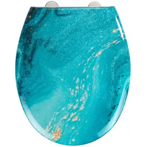 Comparateur de prix : Abattant WC - WENKO - Original Premium Stream - Duroplast antibactérien - Fixation inox - Déclipsable