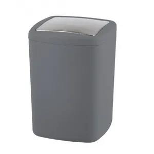 Wenko Poubelle Barcelona anthracite, plastique spéciale, incassable, 8,5 l WENKO pas cher