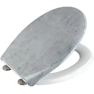 Comparateur de prix : Abattant WC - WENKO - Original Premium - Duroplastique - Fixation inox - Gris