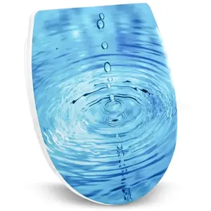 WENKO Abattant WC avec Frein de Chute DROPLETS, Lunette de Toilette Cl... pas cher