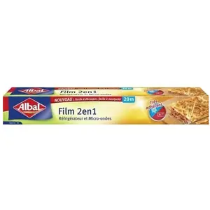 Comparateur de prix : Film plastique 2 en 1 ALBAL - 20 m