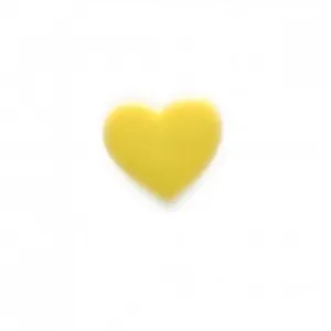 Non communiqué Boutons Coeur jaune 13 mm X 6 - Distrifil(...) - pas cher