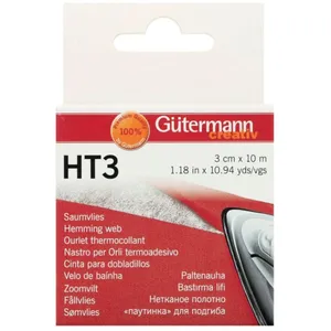 Gütermann Gutermann Ht3 Ourlet Polaire, 10 Mètres Longueur x 3 cm Largeur, Blanc