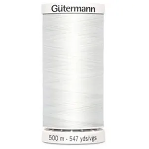 Fil à Coudre 100% polyester 500m - Gütermann(...) - 800 Blanc