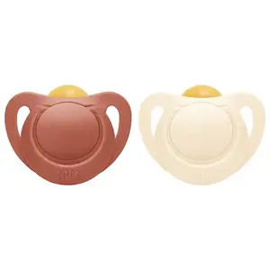 NUK Sucettes For Nature latex 0-6 mois rouge/crème lot de 2Vendu paramazon