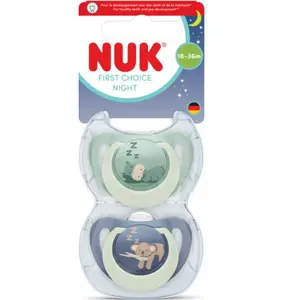 Comparateur de prix : NUK Starlight Jour/nuit - Sucettes 18-36 mois x2 crocodile bleu