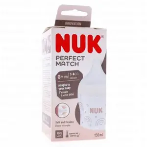 NUK Perfect Match - Biberon +0mois blanc 150ml pas cher