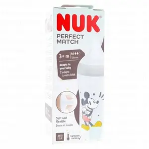 NUK Perfect Match - Biberon +3 mois 260 ml mickey pas cher