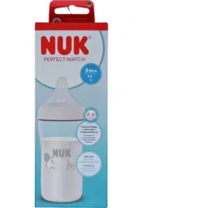 Comparateur de prix : NUK Perfect Match - Biberon +3 mois 260 ml blanc