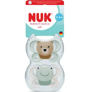 NUK Space Sucettes 0-6 mois Pingouin + Loup pas cher