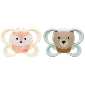 NUK Space Sucettes 0-6 mois Chat+Hérisson pas cher
