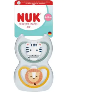 NUK Space - Sucettes Physiologiques Silicones 6-18 mois fille pas cher