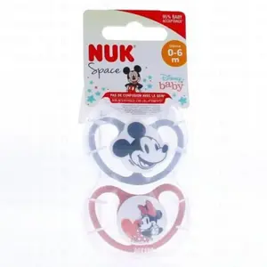 NUK Space Disney Baby Sucettes 0-6mois x2 minnie pas cher
