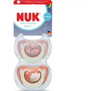 Comparateur de prix : NUK Starlight Jour/nuit - Sucettes 0-6 mois x2 chat