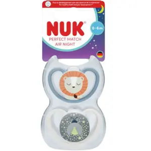 NUK Space Night Sucettes perfectionnées 0-6 mois x2 bleu pas cher