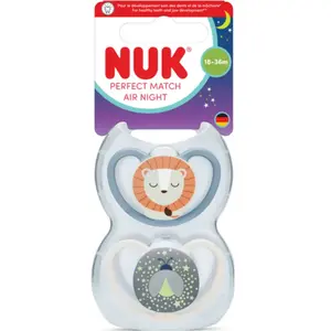 NUK Space night Sucettes perfectionnées 18-36 mois x2 bleu pas cher