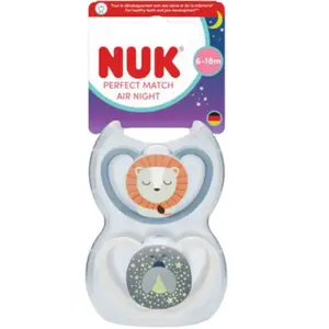 Comparateur de prix : NUK Space Night Sucettes perfectionnées 6-18 mois x2 bleu