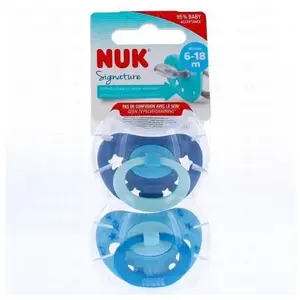 2 Sucettes Signature BLEU Nuk pas cher