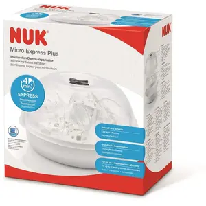 Comparateur de prix : NUK Micro Express Plus Microwave Steam Baby Bottle Steriliser