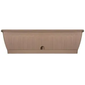 Comparateur de prix : Jardinière Garden ID Terraflor - Taupe 60 cm