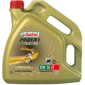 Comparateur de prix : Castrol POWER1 Racing 4T 10W-50, Huile Deux-Roues Moteur 4 Temps, 4L