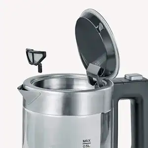 Comparateur de prix : Bouilloire - SEVERIN - WK 3472 - 0.5 L - 1100W - Verre/Inox - Socle 360°