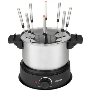 Comparateur de prix : Service à fondue - SEVERIN - 2470 - 1500W - 8 personnes - inox - 1,4L