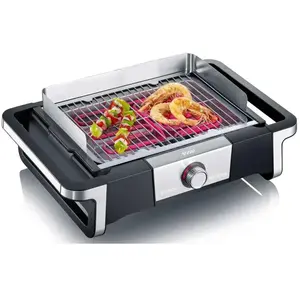 Comparateur de prix : Severin PG 8113 BOOST Grill de table électrique Noir, Argent 3000 W