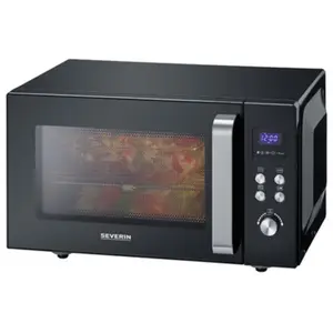 Comparateur de prix : Severin MW 7763 - Four micro-ondes grill - 25 litres - 900 Watt - noir/inox