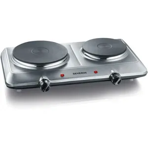 Comparateur de prix : Plaque de cuisson posable SEVERIN - K1014 - 2 foyers en fonte - 2500W