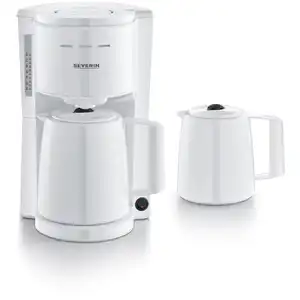 Comparateur de prix : Severin KA 9309 Cafetière blanc verseuse thermofuge