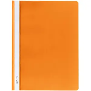 herlitz - Lot de 10 - chemise à lamelle, format A4, en film PP, orange pas cher